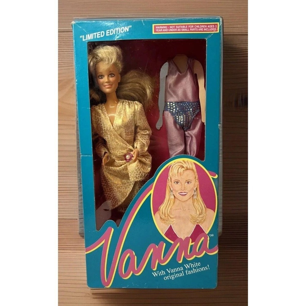 Vintage 1990 HSN Vanna White Limited Edition Fashion Doll With Box Collectible